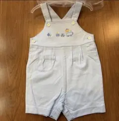 familiar 水色 オーバーオール 70サイズ