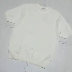 ユナイテッドアローズ　半袖　ニットTシャツ　サマーニット　ホワイト　Lサイズのサムネイル