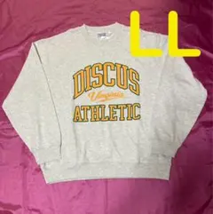 DISCUS ATHLETIC ライトグレー 裏毛トレーナー メンズLL