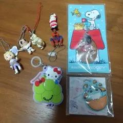 スヌーピー キティ 他キャラクター ストラップ セット