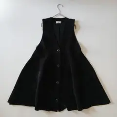 【美品】24AW IENA イエナ ベロアニットフォルムベスト ブラック F