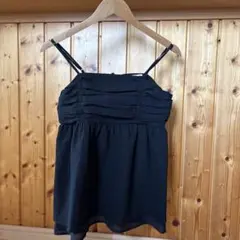 cepo 黒 キャミソール シャーリング トップス　新品未使用のサムネイル