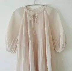新品 シフォン プリーツ 2wayブラウス