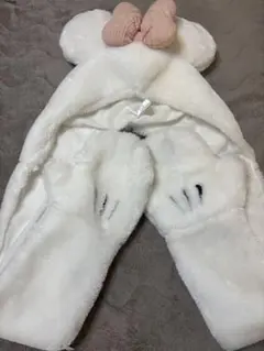ディズニー ミニーちゃん マフラーキャップ