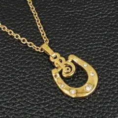 美品 BURBERRYSバーバリー ホースシュー ネックレス Bロゴ ゴールド