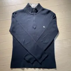 BURBERRY BLACK LABEL　ハーフジップニットセーター
