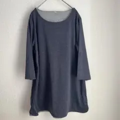 新品未使用　しまむら 七分袖 チュニック ネイビー LL