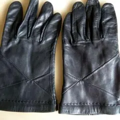 ニナリッチメンズ黒レザー手袋 　24㎝
