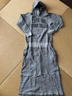 最終値下DENIMDUNGAREEフード付きロングスウェットワンピース02160