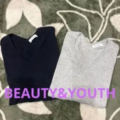 BEAUTY&YOUTH ユナイテッドアローズ　グレー紺色コットン