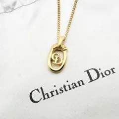 3144-2 保存袋付き極美品✨ Dior ネックレス CD ロゴ 希少 刻印 - メルカリ