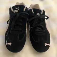 ブラックピンクスニーカー PUMA SPEEDCAT スピードキャットサイズ24