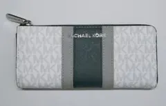 MICHAEL KORS 長財布 ホワイト/グレー