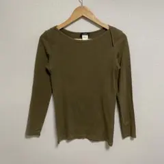 【L365】 A.P.C. 無地ロンT サイズS ブラウン