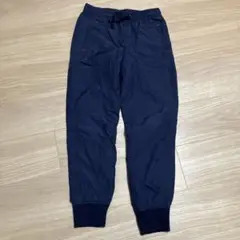 ユニクロ 裏フリース ネイビー パンツ 140cm