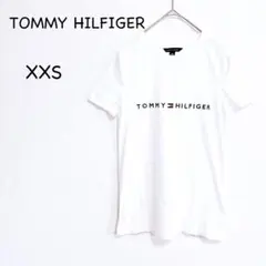 トミーヒルフィガー 半袖Tシャツ XS 白 ロゴ刺繍 クルーネック 小さめのサムネイル