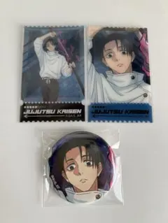 呪術廻戦 乙骨憂太　クリアカード 缶バッジKOTOWARI 仙台　POPUP