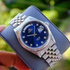 ORIENT Day-Date オリエント 自動巻きSEV0J003DY ブルーのサムネイル