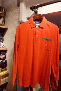 NAUTICA オレンジ 長袖ポロシャツ XL 美品