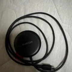 ELECOワイヤレス充電器マグネット内蔵ケーブル一体 (1m)ブラック タイプC