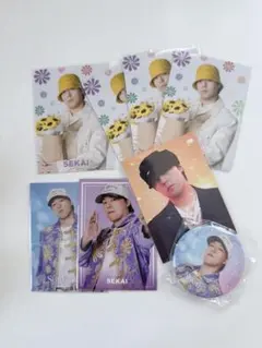 FANTASTICS 世界 SUNFLOWER フォトカ トレカ 缶バッジ