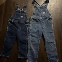 EDWIN オーバーオール ダークブルー・ライトブルーセット