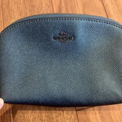 お値下げ中COACH ダークグリーン ポーチ