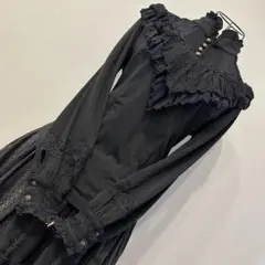 極美品激レア、メタモルフォーゼ初期ゴールドタグ懐古ロリィタ姫袖OP黒