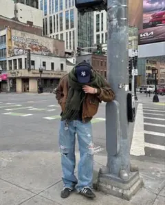 AVIREX 本革レザーA2フライトジャケットairforceブラウン古着短丈L