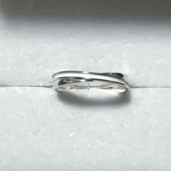 SILVER二連3ミリトリニティスターリングシルバー結婚指輪シンプル17号m 