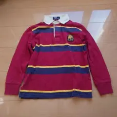 130 ラルフローレン　ポロシャツ　ラガーシャツ　赤