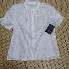 YUKI TORII INTERNATIONAL 半袖レ―スブラウス ホワイトのサムネイル
