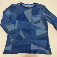 GapFit 幾何学模様 長袖 Tシャツ ブルー 130㎝