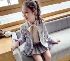 チェック柄フォーマルスーツセット入学式.卒園式