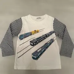 familiar 列車プリント 長袖カットソー 100cm