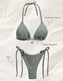 【未使用】【送料込】ホルターネック ビキニセット　グリーン