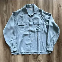 50s〜60s sportsman レーヨンギャバジンシャツ オープンカラー - メルカリ