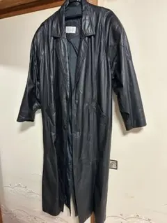 ブラックレザー ロングコート