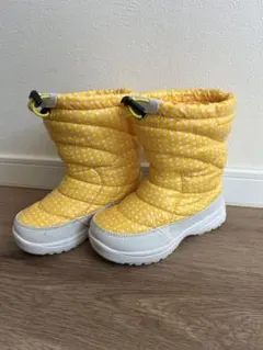 子供用スノーブーツ 17センチ　黄色　水玉模様