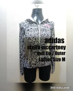 adidas アディダス ステラマッカートニー ハーフジップ アウター 黒白 M