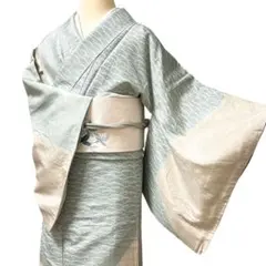 AA81愛華 着物 色無地 袷 仕付け糸 正絹 - メルカリ