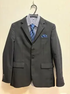 ダークグレー チェック柄 スーツ　160