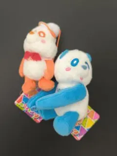 AAA　★　え〜パンダ　抱きつきマスコット オレンジ　ブルー