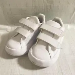 adidas アディダス ベビーシューズ 14cm ホワイト×グリーン ベルクロ