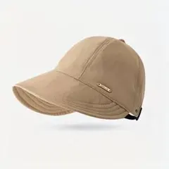つば広キャップ ベージュ 日除け　つばひろ