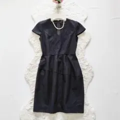 YOKOCHAN*ヨーコチャン　コクーンワンピース　半袖　ブラック　38のサムネイル
