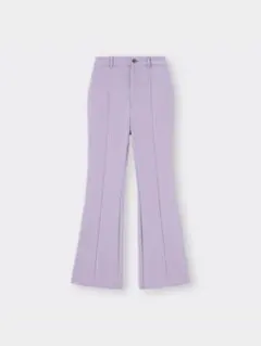 【GU】カットソーカラーフレアスラックス フレアパンツ ブルー S 新品未使用