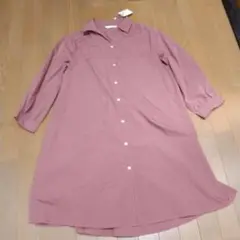 Lily Merry ピンク シャツワンピース 長袖