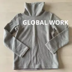 GLOBAL WORK ハイネックカットソー/ XL 120〜130