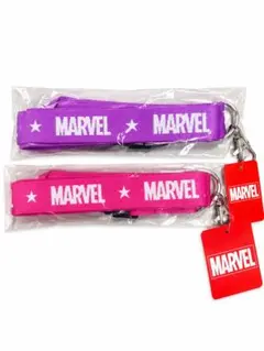 MARVEL マーベル ネックストラップ ランヤード 2本セット ピンク 紫